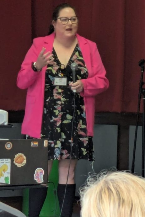 Claire Crampton delivering neurodivergent affirming therapy training.